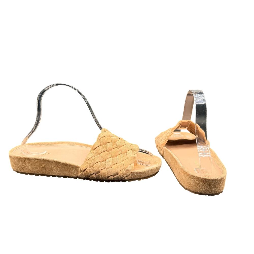 Cole Haan Grand.360 Woven Slide Sandals Tan Suede Women’s Size 7